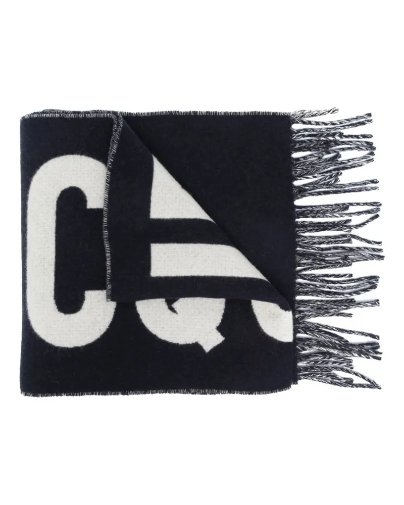 Jacquemus Logo-embellishment Fringed Scarf Blue