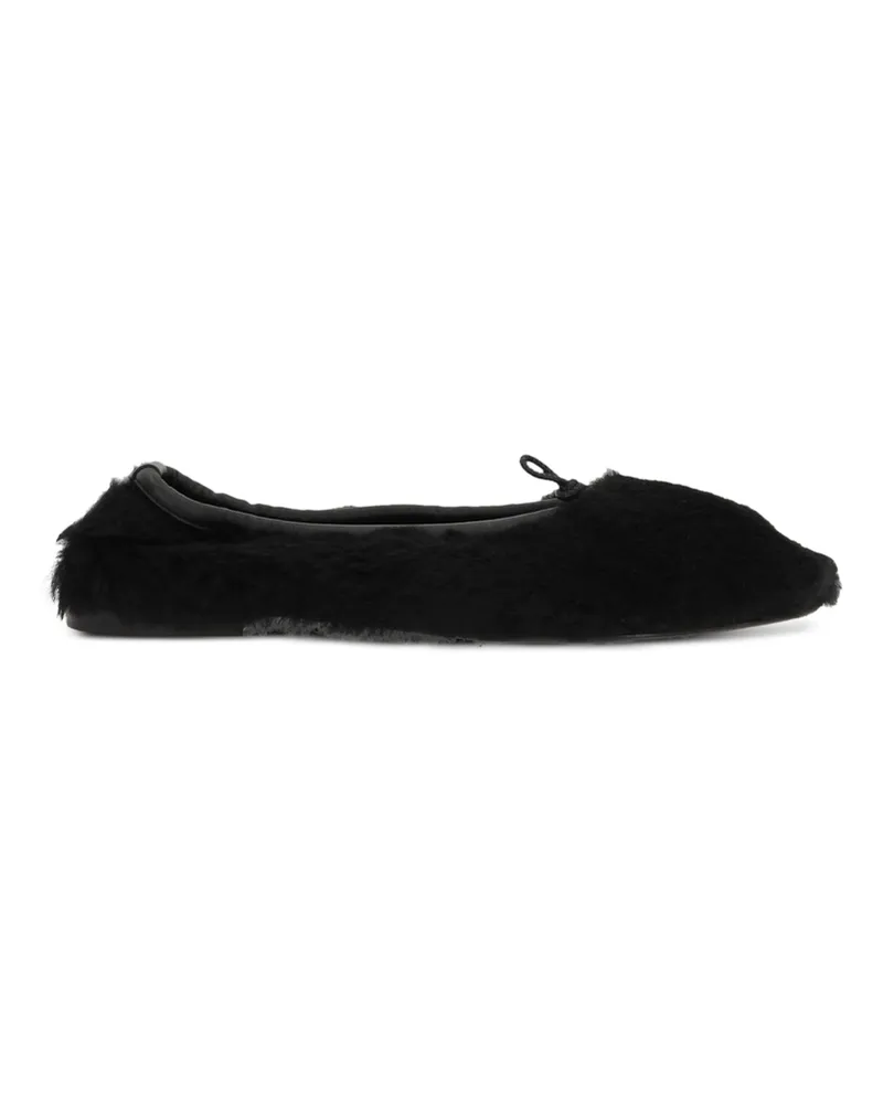 HEREU Faux-shearling Balleria Shoes Black