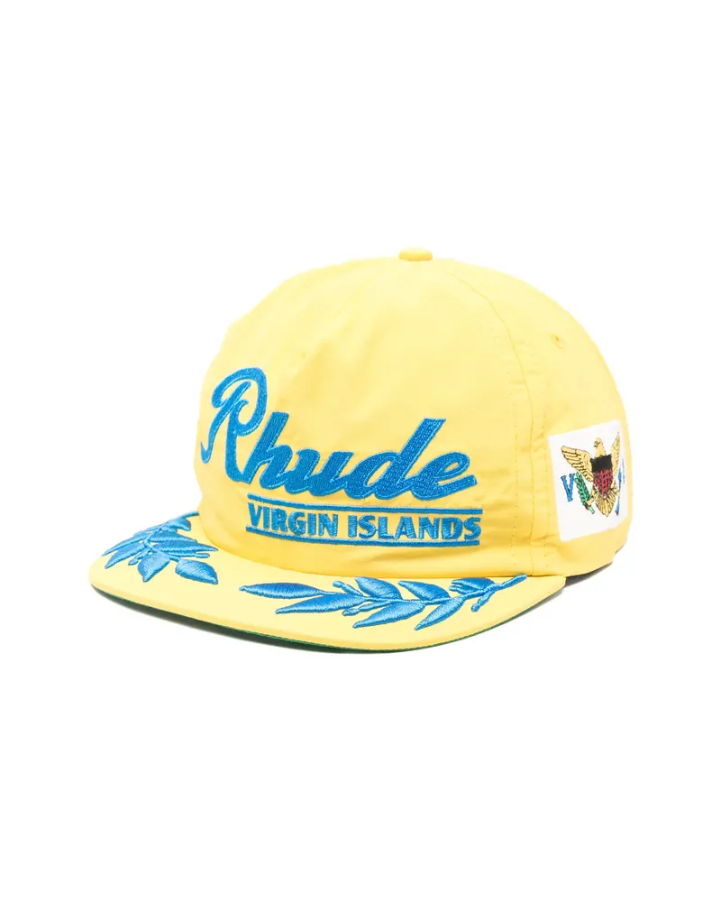 RHUDE Embroidered Cap Yellow