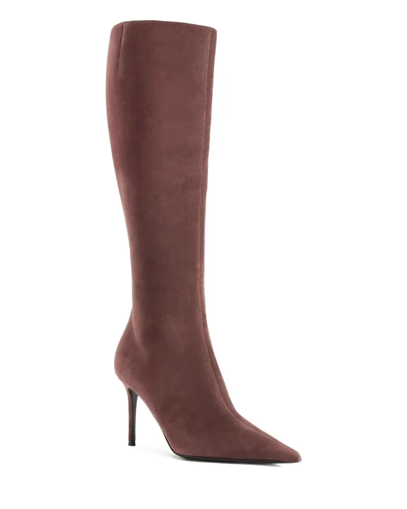 Giuseppe Zanotti 85mm Tamigi Suede Pointed-toe Knee-high Boots Brown
