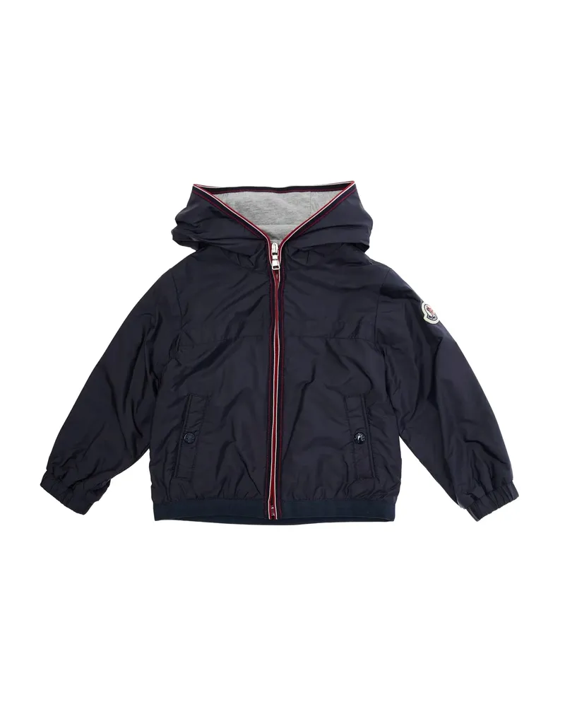 Moncler Long-sleeve Hooded Jacket Blue