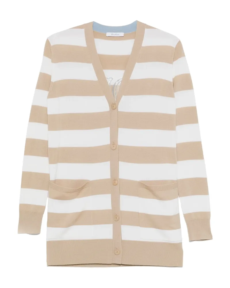 Max Mara Virgin Wool Cardigan White
