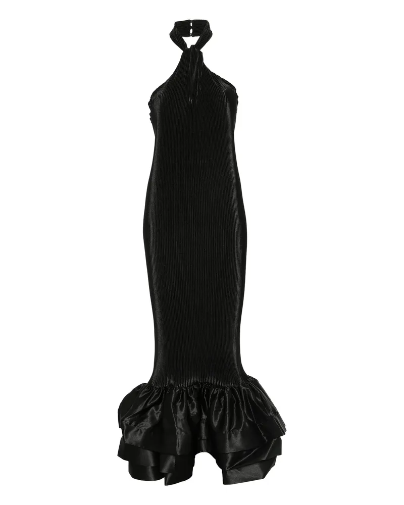 L'IDEE Soho Ruffled Maxi Dress Black