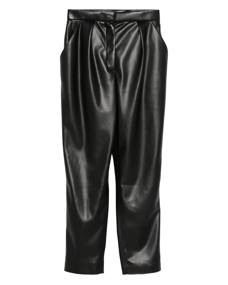 Balmain Faux-leather Trousers Black