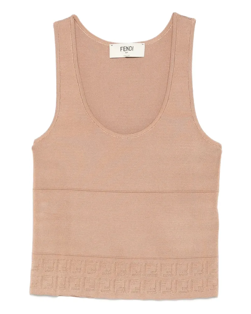 Fendi FF-panel Tank Top Brown