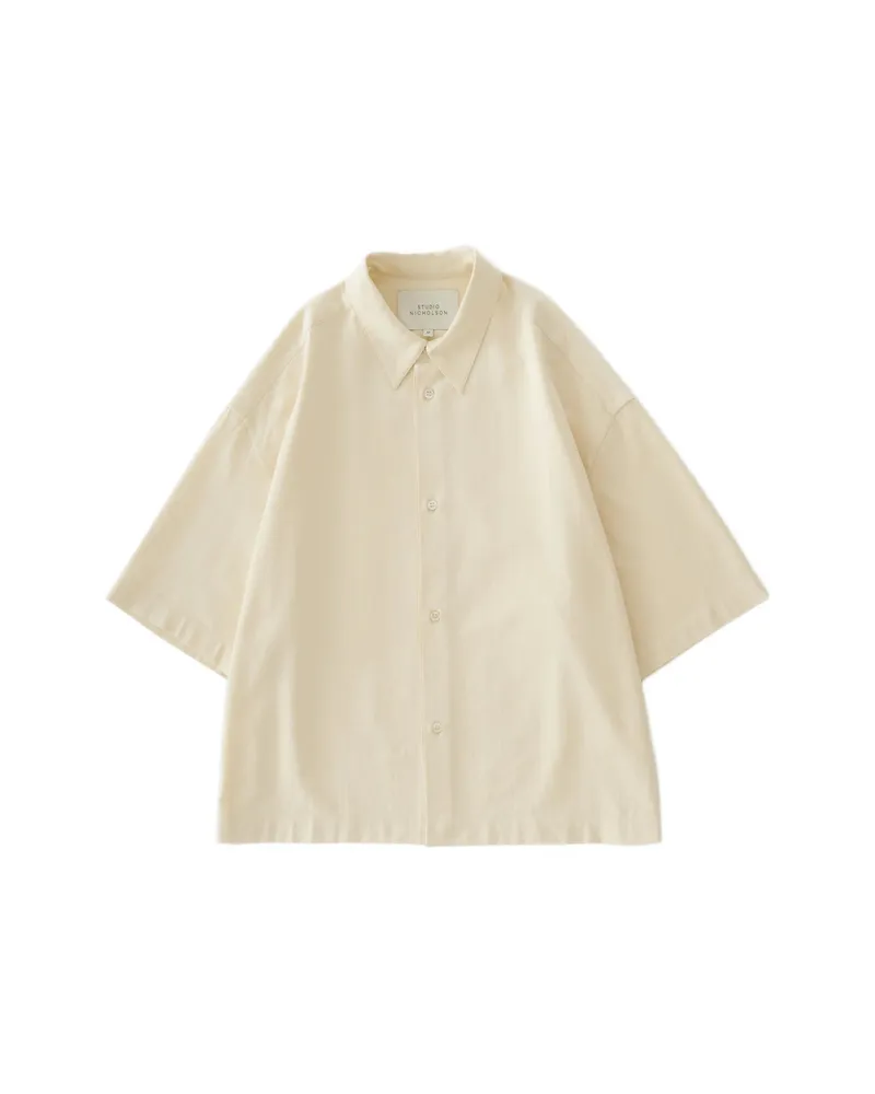 Studio Nicholson Sanko Short-sleeve Button Shirt Neutrals