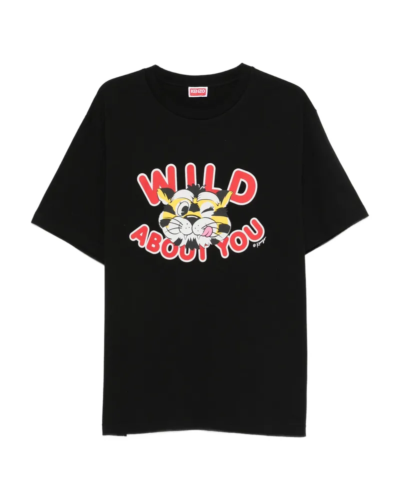 Kenzo Cartoon-print T-shirt Black
