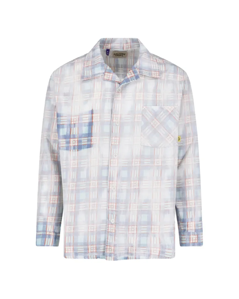 GALLERY DEPT. Plaid-print Long-sleeve Shirt White