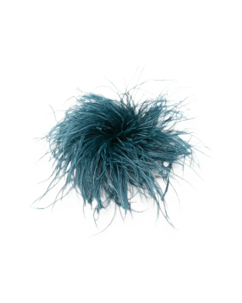 Gianluca Capannolo Feather-trim Brooch Blue