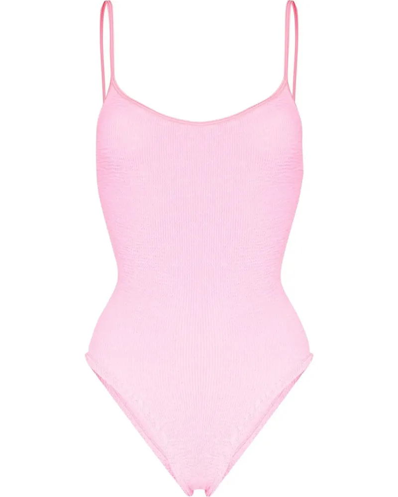 Hunza G Pamela Crinkle Swimsuit Pink