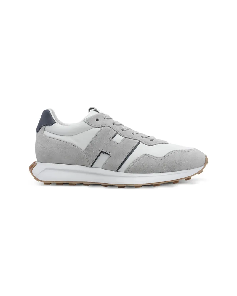 Hogan H601 Logo-patch Leather Sneakers Grey