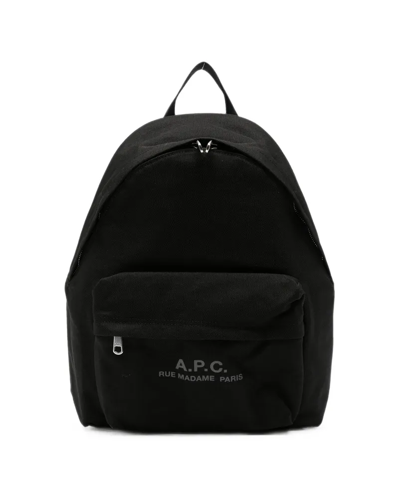 A.P.C. A. p.c. Logo-print Backpack Black