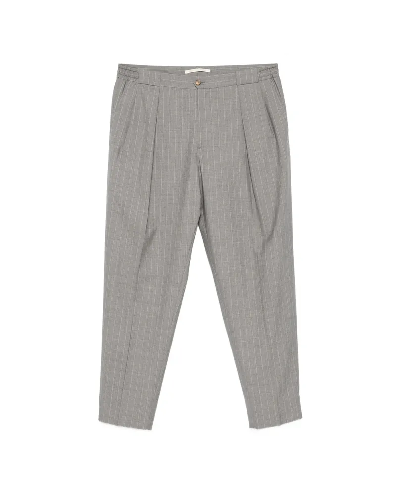 Briglia 1949 Portobellos Pinstripe Pleated Trousers Grey