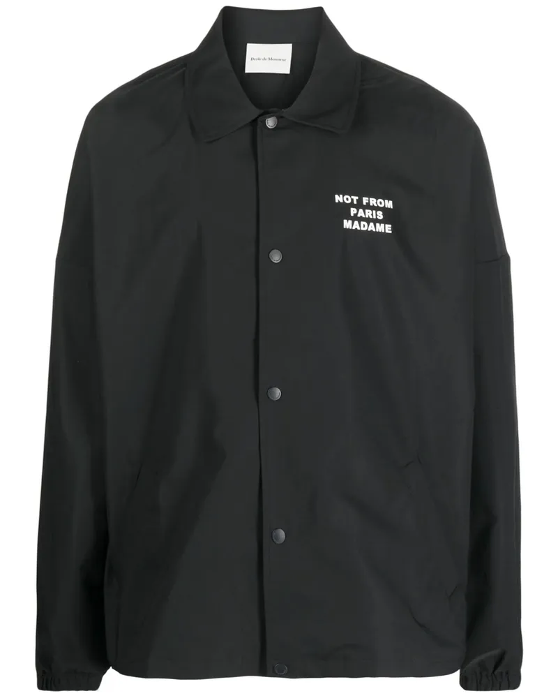 Drôle de Monsieur Slogan Jacket Black