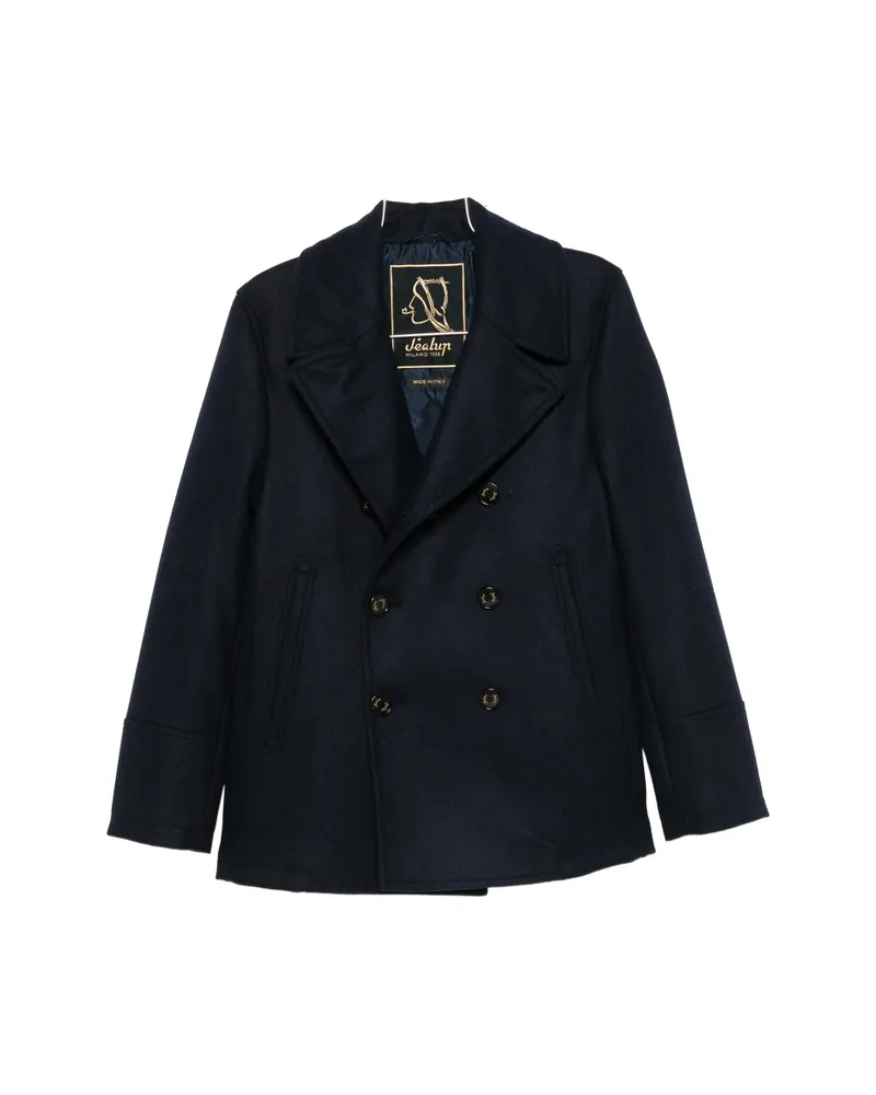 Sealup Double-breasted Button-down Jacket Blue