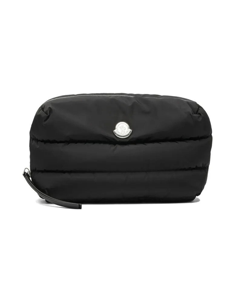 Moncler Quilted-pattern Clutch Bag Black