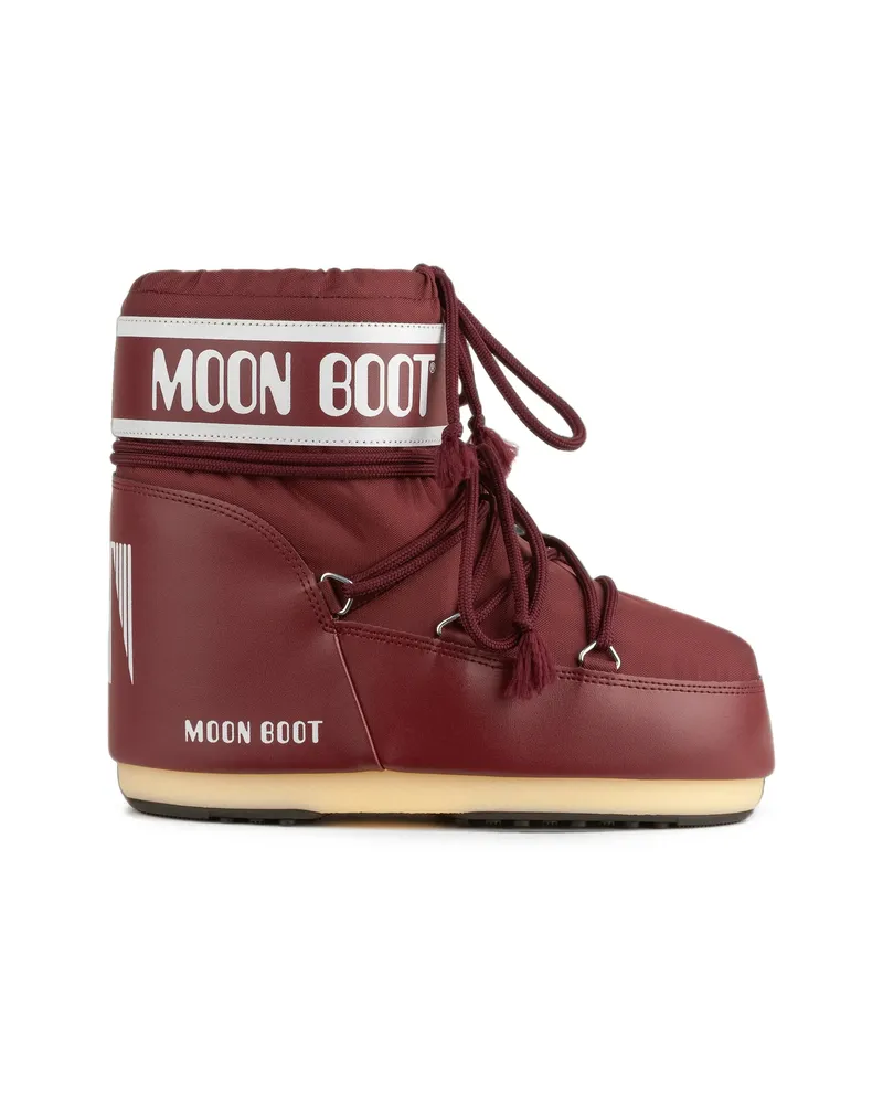 Moon Boot Icon Low Burgundy Nylon Boots Red