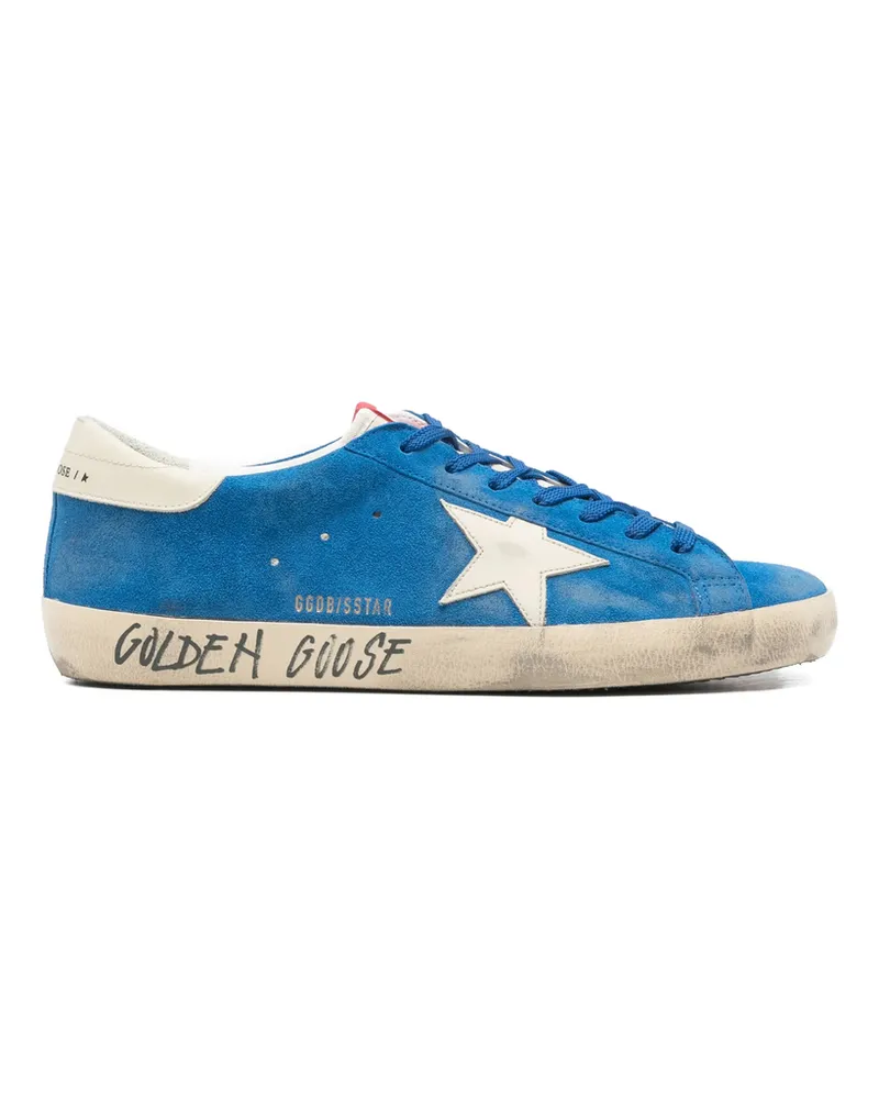 Golden Goose Star Graphic Trainers Blue
