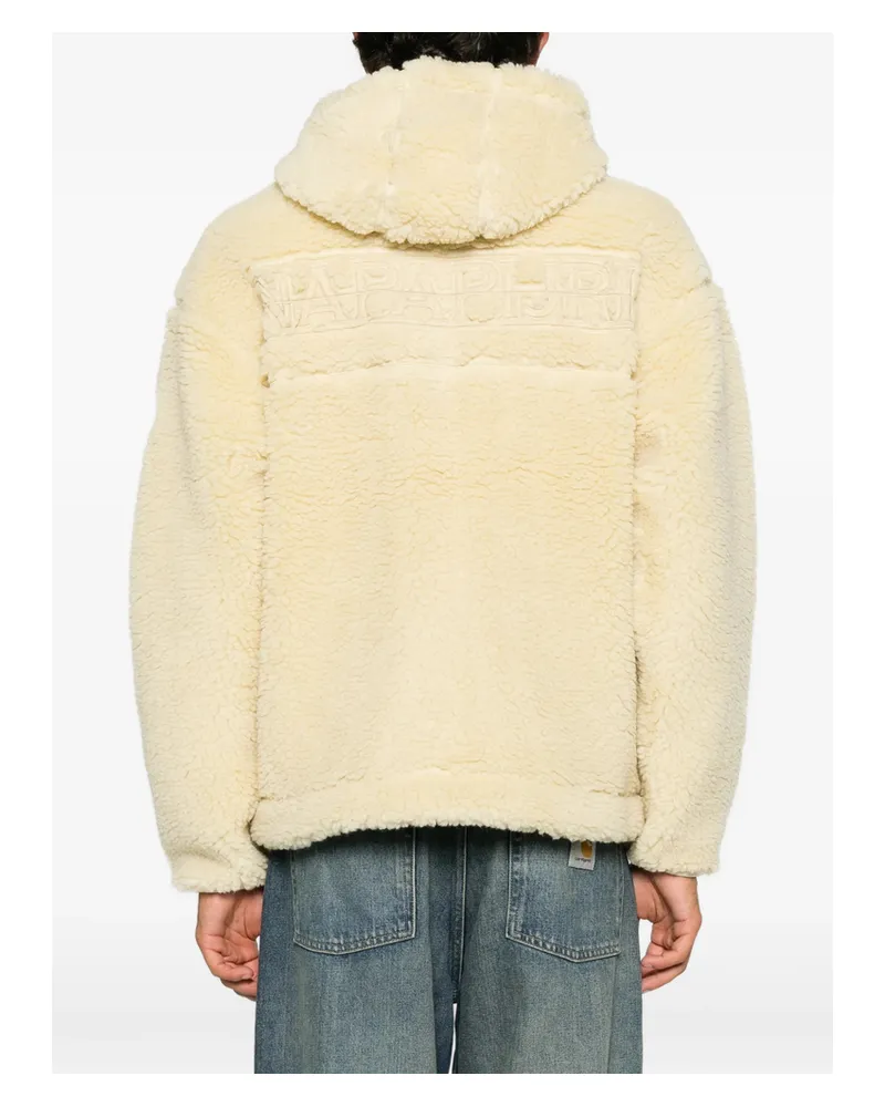 Napapijri Fleece Hooded Jacket Neutrals