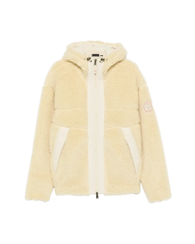 Napapijri Fleece Hooded Jacket Neutrals