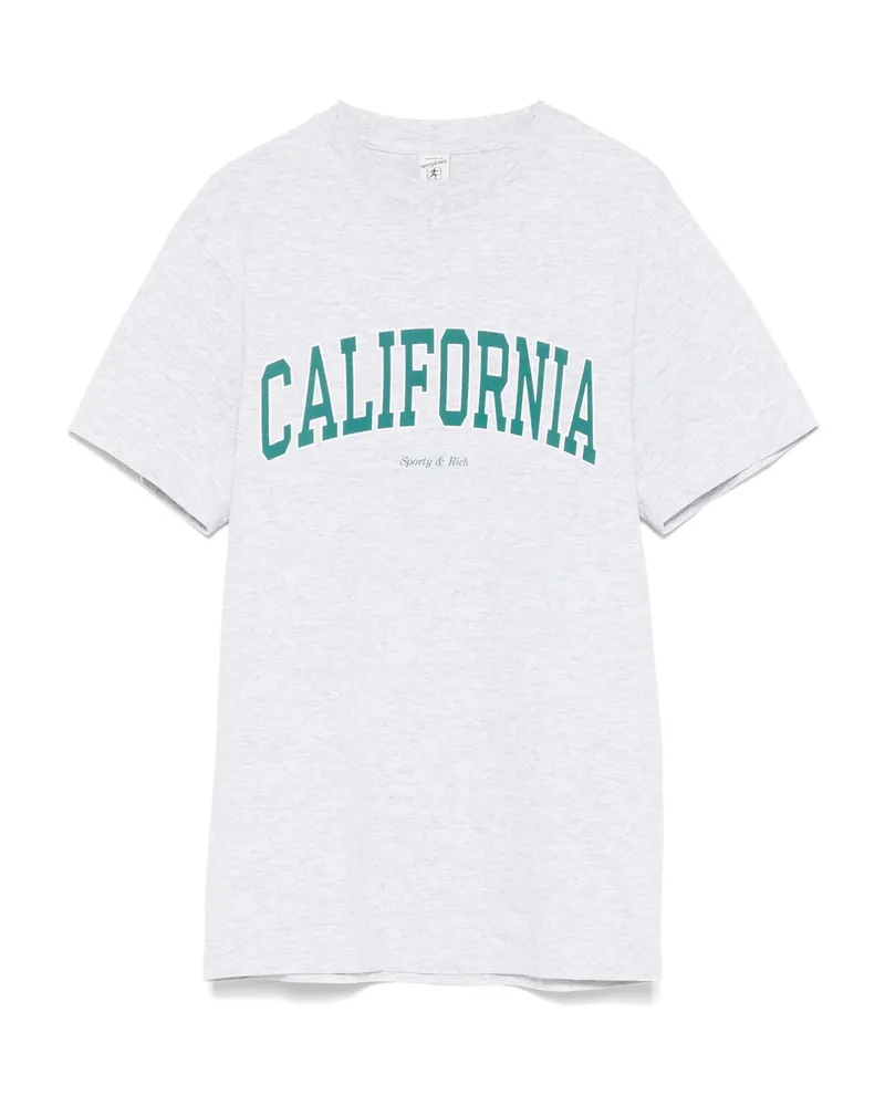 SPORTY & RICH Stretch-cotton T-shirt Grey