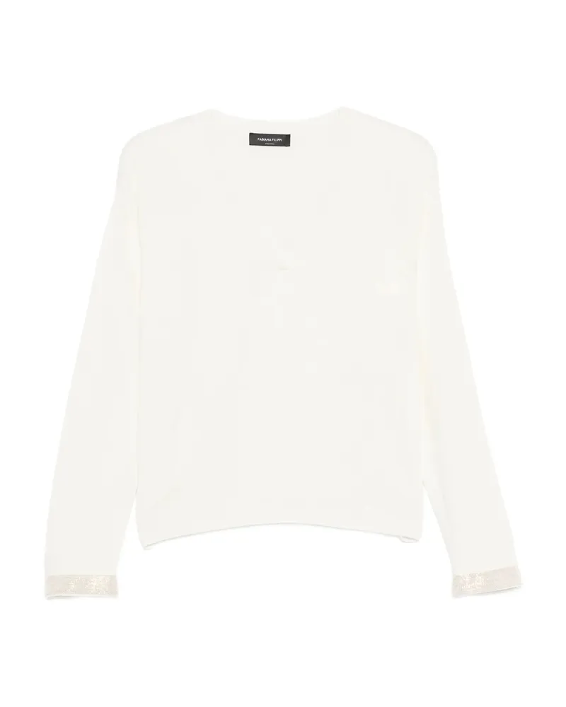 Fabiana Filippi Sequin-embellished Knitwear Sweater White