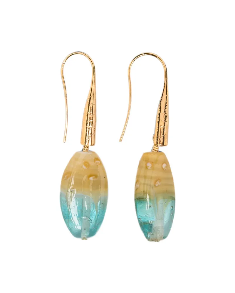 forte_forte Glass-pendant Drop Earrings Gold