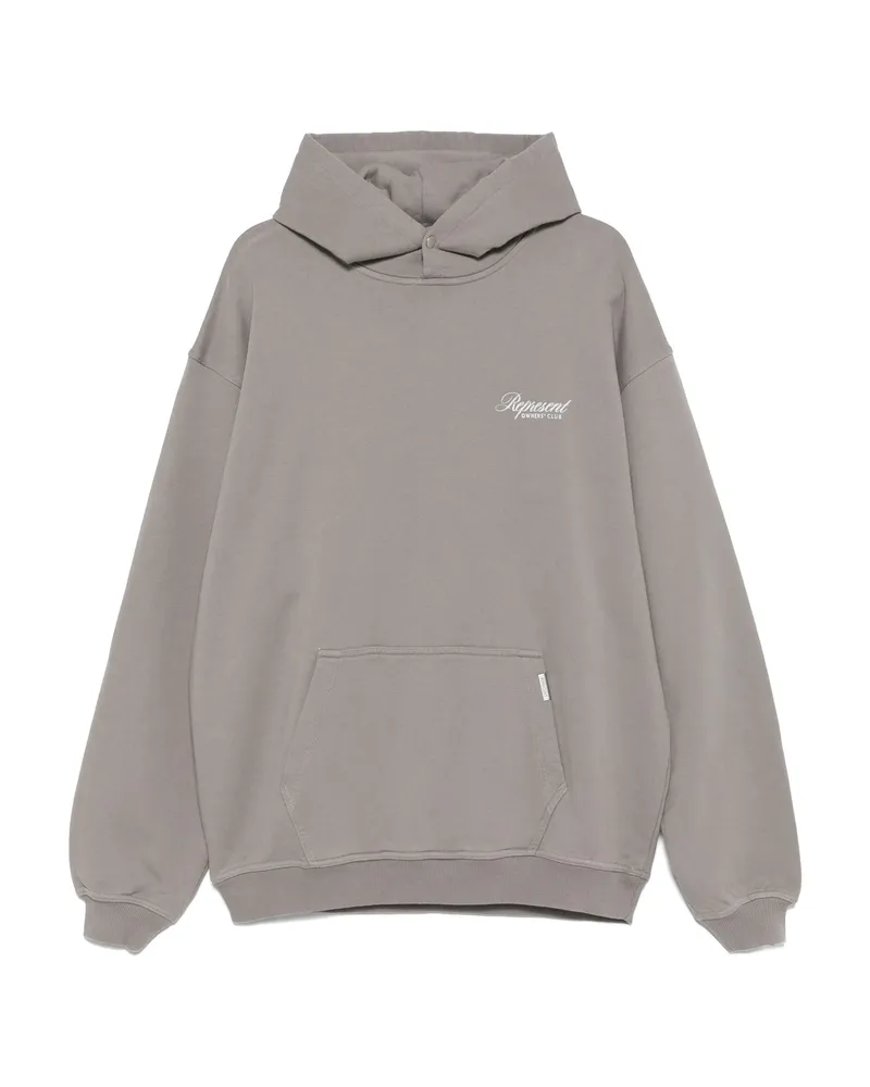 REPRESENT Cotton Hoodie Grey
