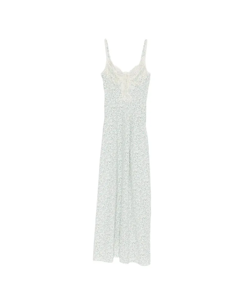 Ermanno Scervino Lace Floral Maxi Dress White