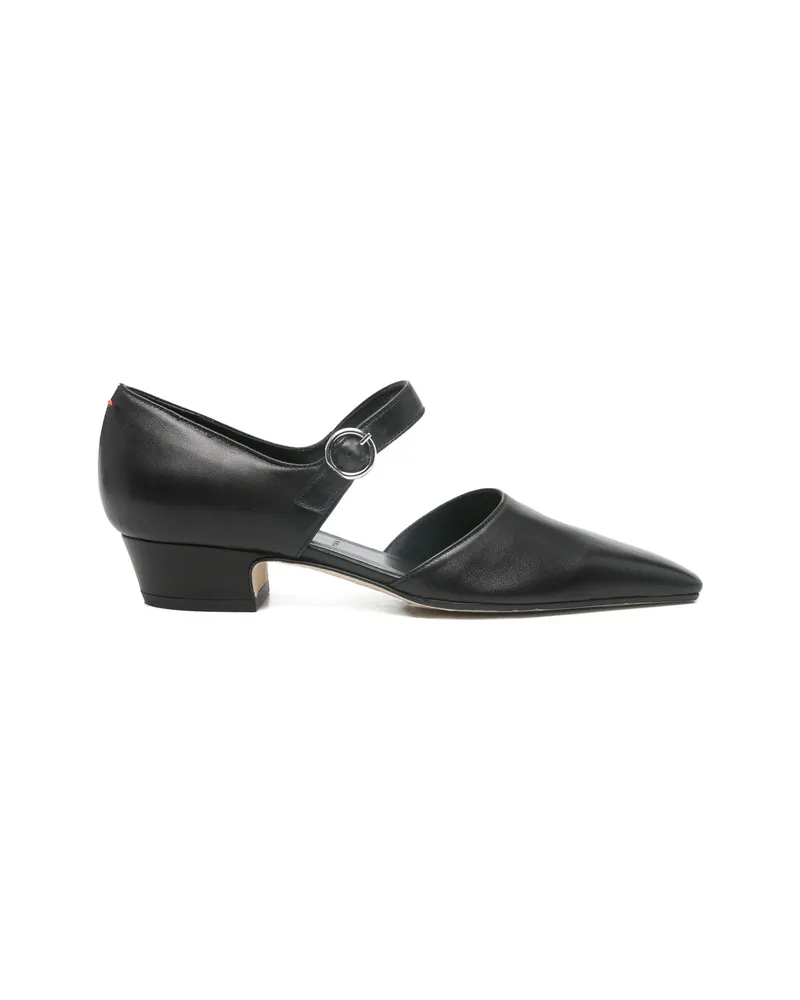 aeyde Yara Strap Pointed Pumps Black