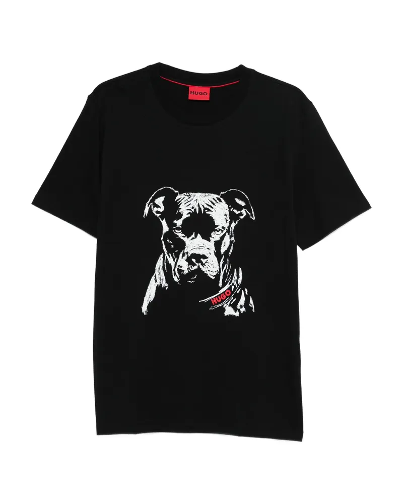 HUGO BOSS Dog-graphic T-shirt Black