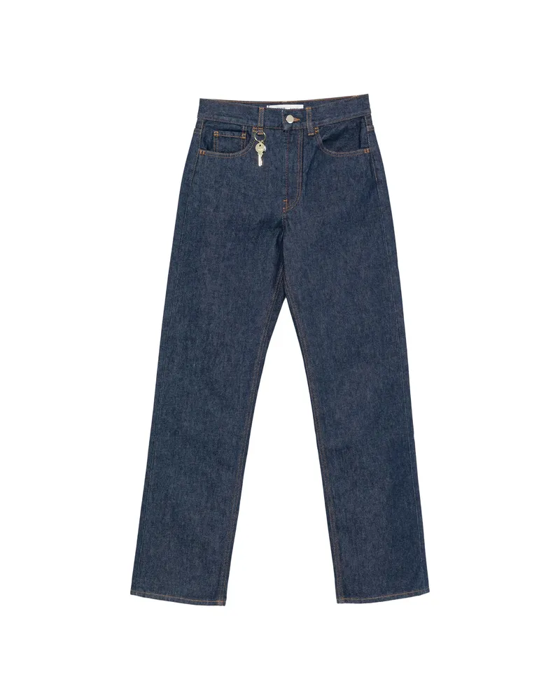 Carven Key-charm Straight-leg Jeans Blue