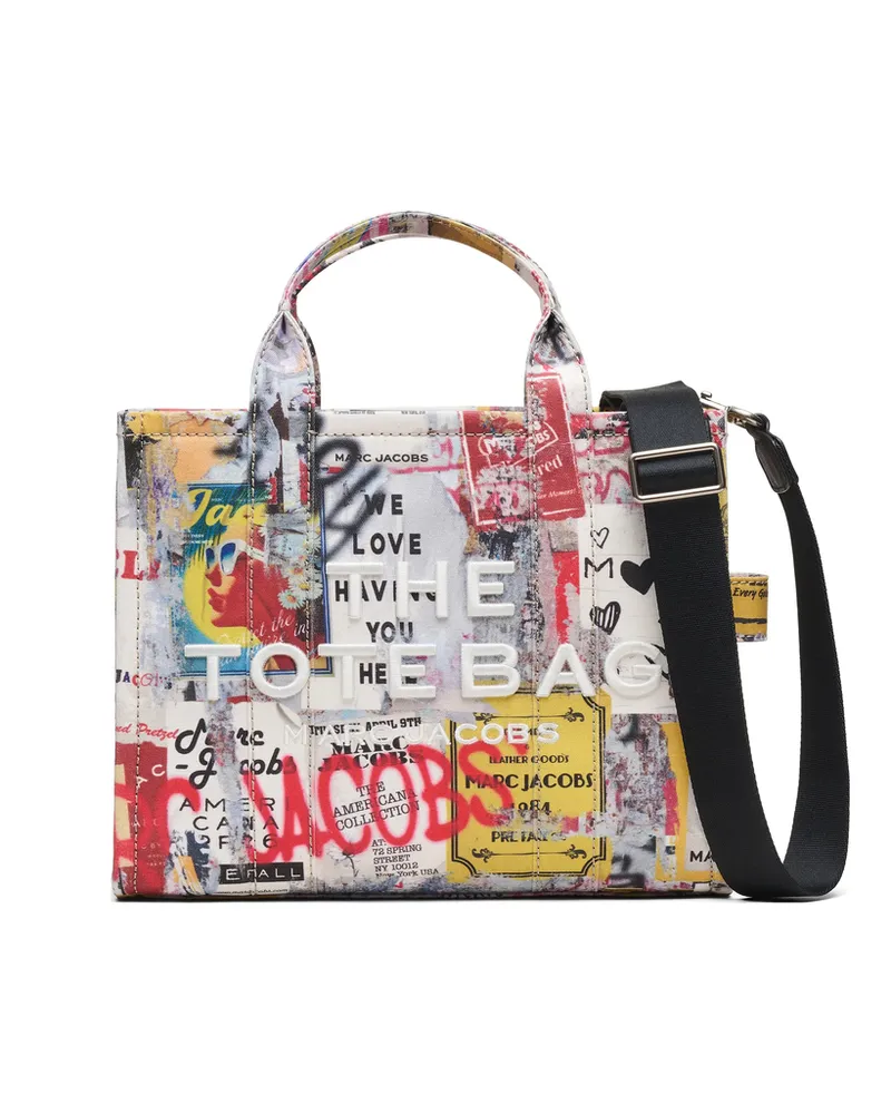 Marc Jacobs Medium The Pop Americana Canvas Tote Bag Neutrals