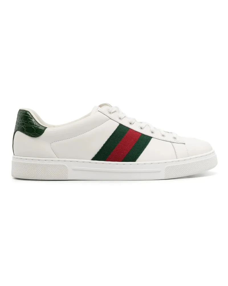 Gucci Sneaker Ace Uomo Con Dettaglio Web White