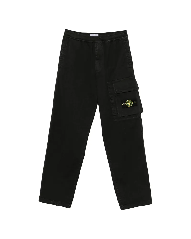 Stone Island Logo-patch Cargo Pants Black