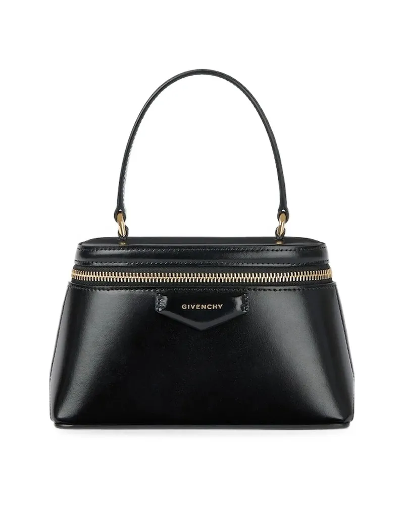 Givenchy Antigona Vanity Bag In Box Leather With Chain Black