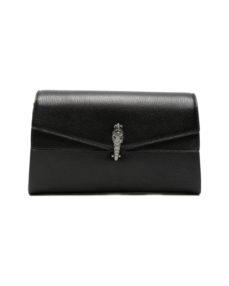 Gucci Small Dionysus Tiger-head Leather Shoulder Bag Black