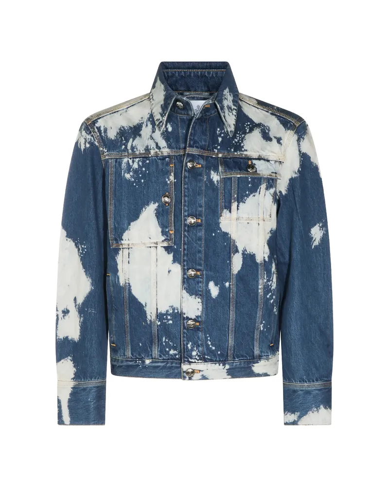 Vivienne Westwood Bleach-effect Denim Jacket Blue