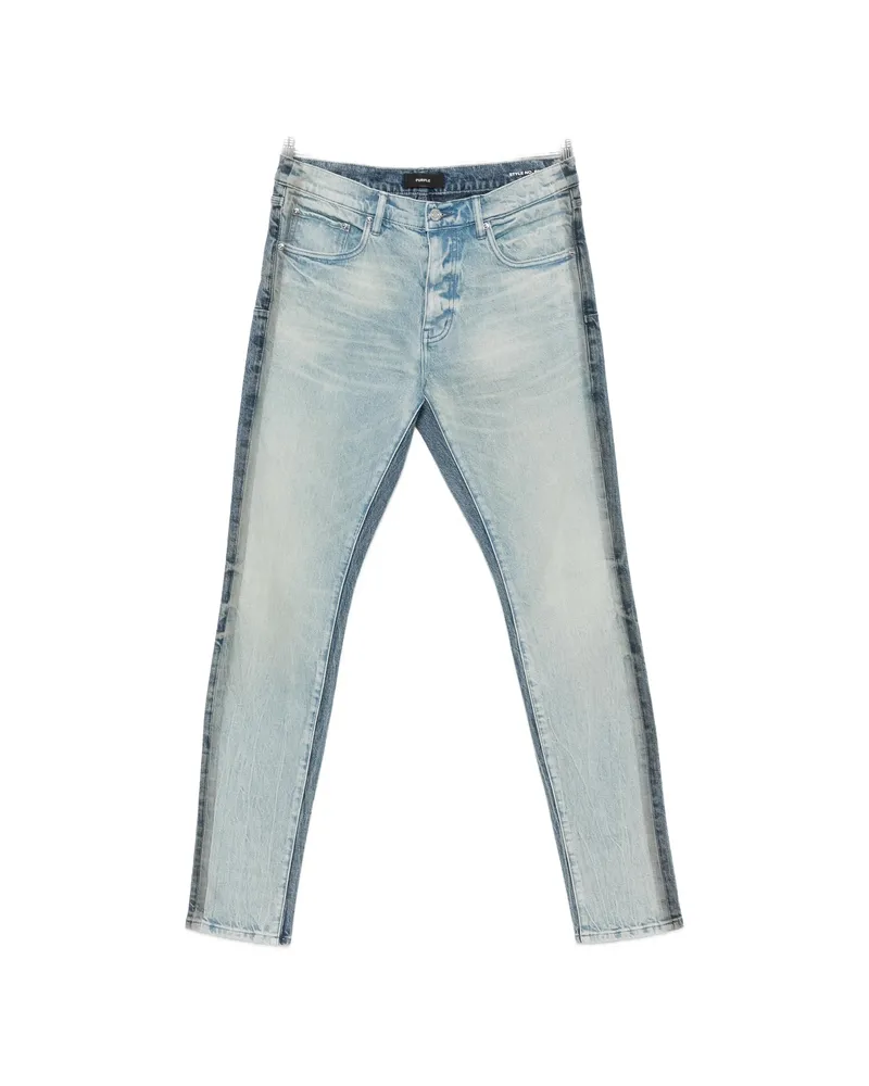 PURPLE BRAND Faded Panelled Jeans Blue