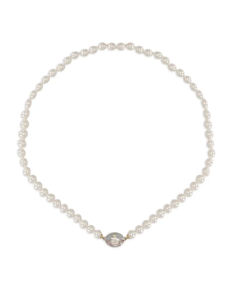 Vivienne Westwood Orb Pearl Necklace White