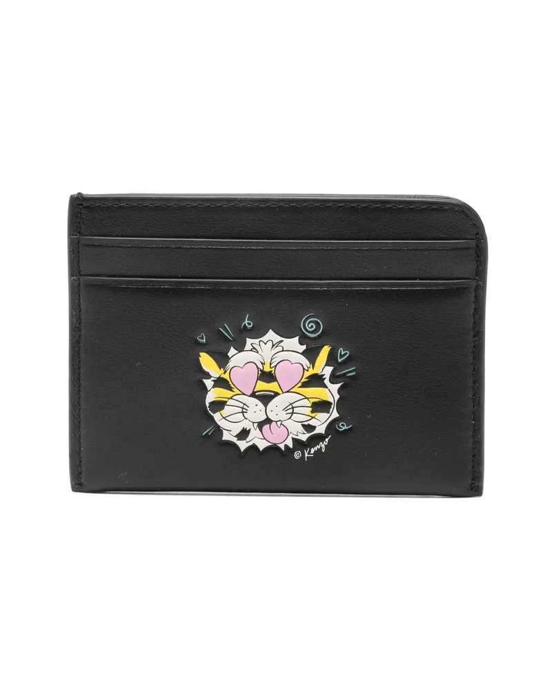 Kenzo Cartoon-print Cardholder Black