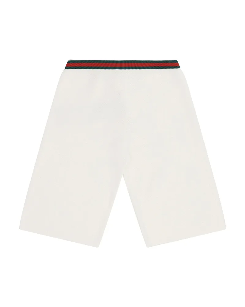 Gucci Web-stripe Trim Shorts White