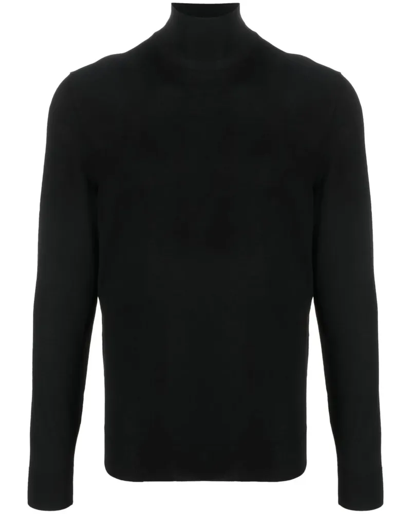 Drumohr  Fine-knit Roll Neck Sweater Black