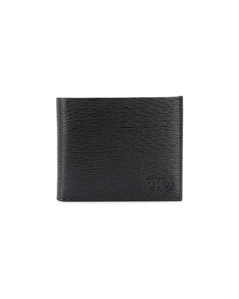 Ferragamo Gancini Pebbled Wallet Black