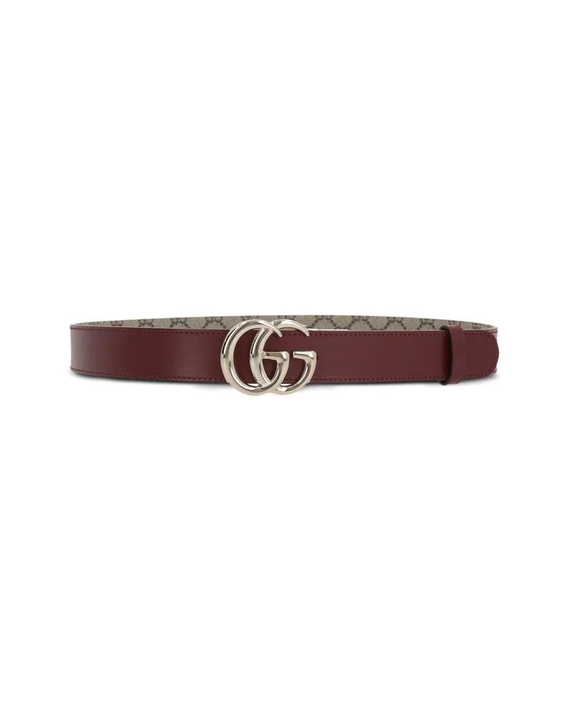 Gucci Signature Double G-buckle Reversible Leather Belt Brown