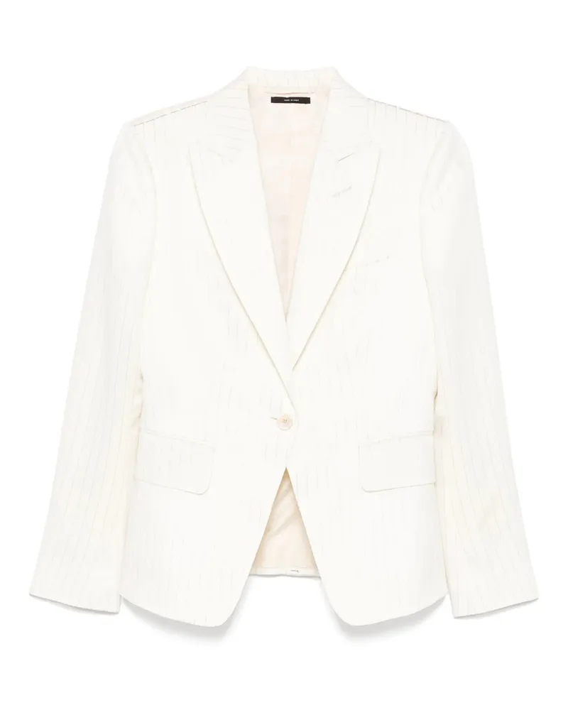 Tom Ford Pinstriped Blazer Neutrals