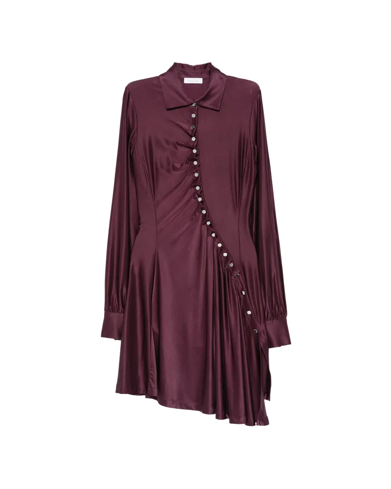 Paco Rabanne Snap-button Mini Dress Purple