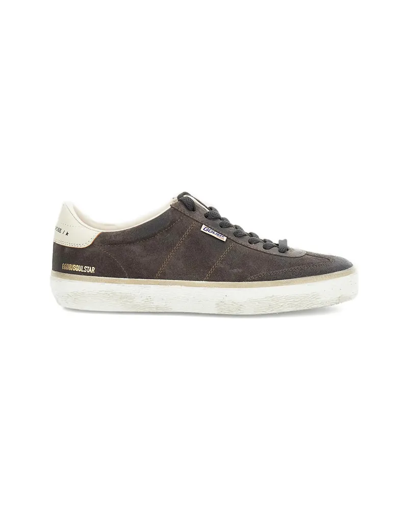 Golden Goose Soul Star Suede Heel Tab Sneakers Brown