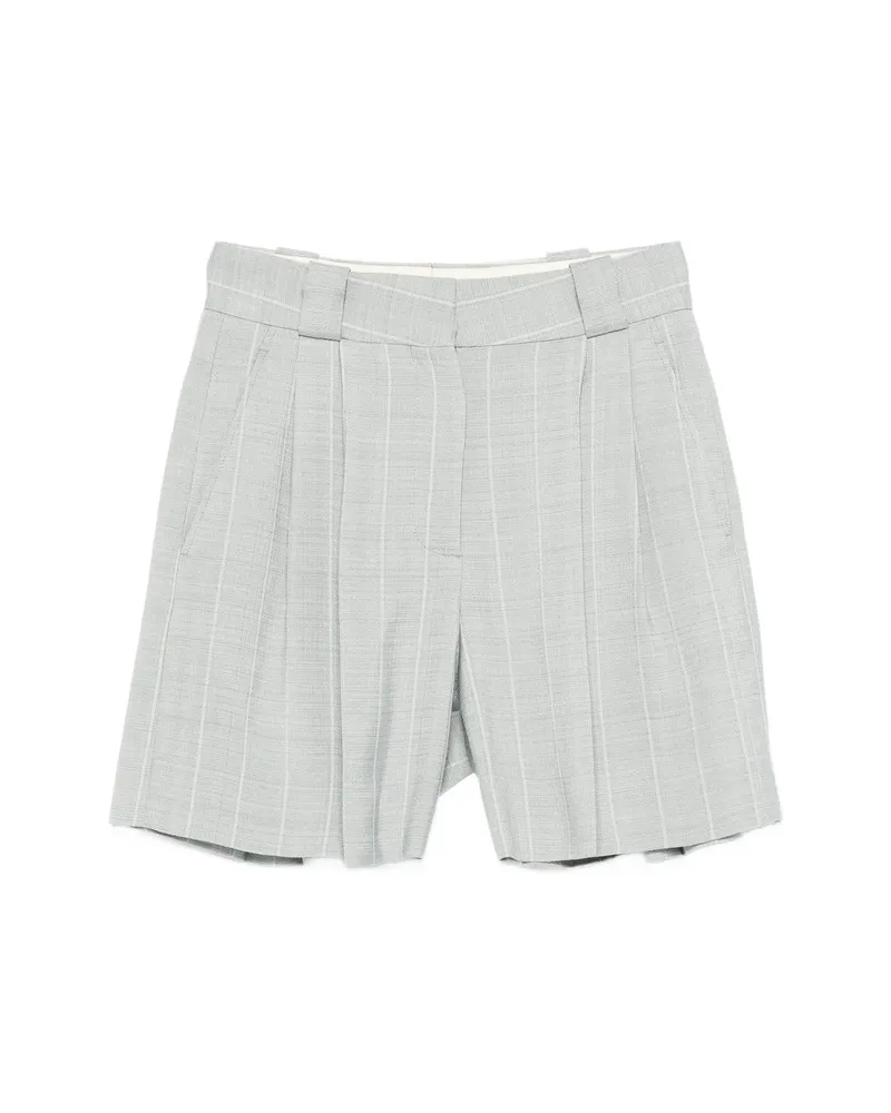 Blazé Milano After You Fell Pinstripe Pleated Shorts Blue