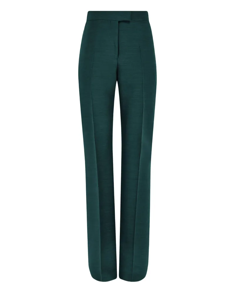 Ferragamo Faille Trousers Green